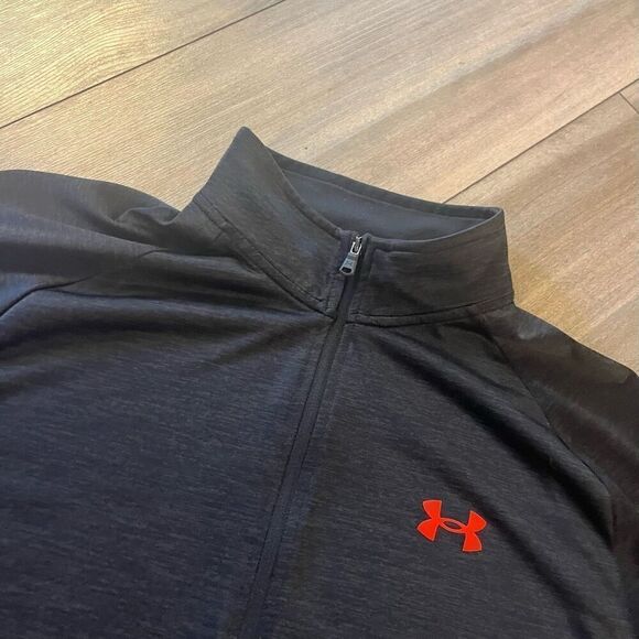 Under Armour Black Athletic Workout Zipup Jacket Men Large - Picture 2 of 6